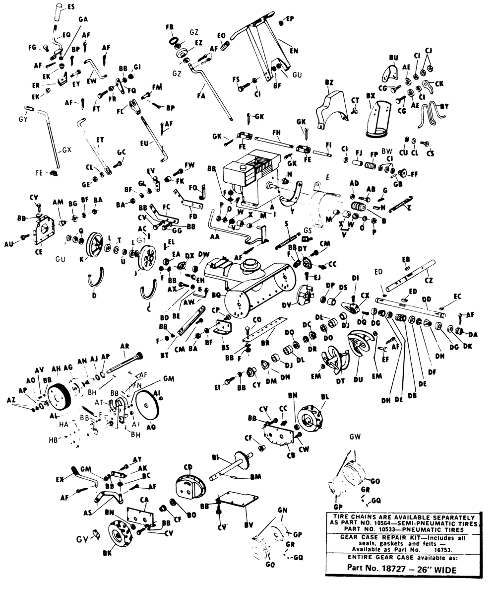 Snow Thrower 3 Diagram and Parts List for 2680A (200000001-299999999)(1972) Lawn Boy Snow Blower